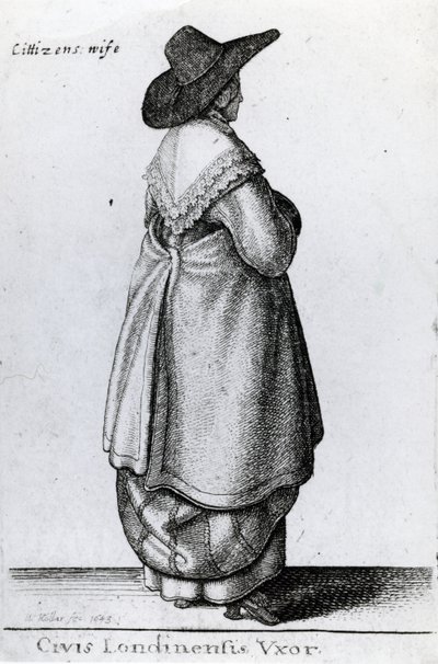 Ehefrau eines Bürgers von London, 1643 von Wenceslaus Hollar