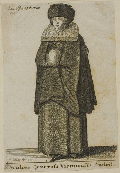 Frau aus Wien von Wenceslaus Hollar