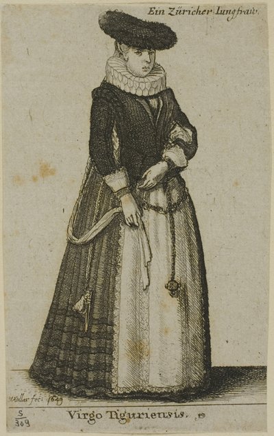 Junge Zürcherin von Wenceslaus Hollar