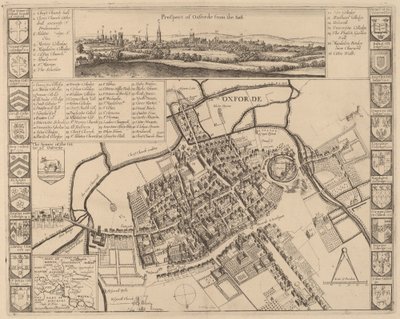 Aussicht auf Oxford von Wenceslaus Hollar after D. Gage
