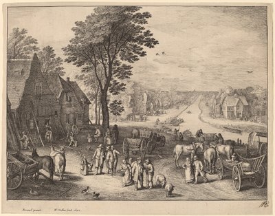 Der Kanal von Wenceslaus Hollar after Pieter Brueghel the Younger