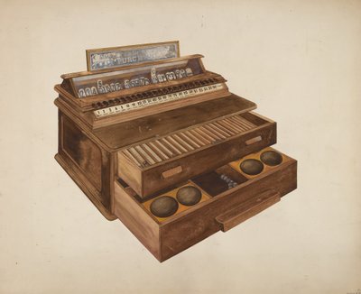 Holzkasse von Wilbur M Rice