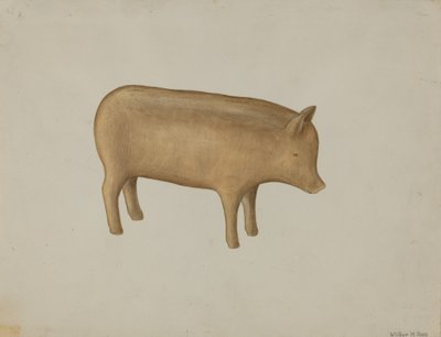 Holzschwein von Wilbur M Rice