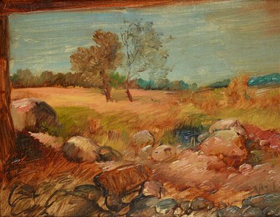 Blick aus einer Scheune von Wilhelm Busch
