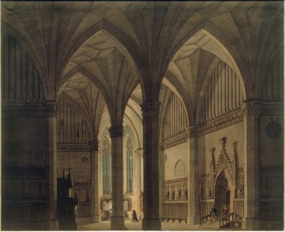 Gotisches Kircheninneres von Wilhelm Gail