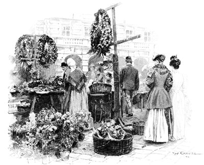 Der Blumenmarkt, 1901 von Wilhelm Gause