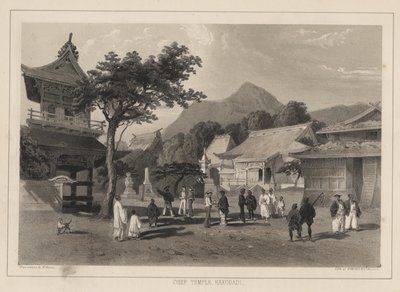 Haupttempel, Hakodadi, 1855 von Wilhelm Joseph Heine