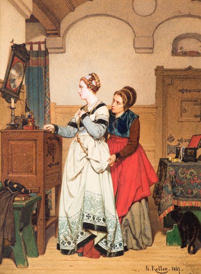 Margaret vor dem Spiegel von Wilhelm Koller
