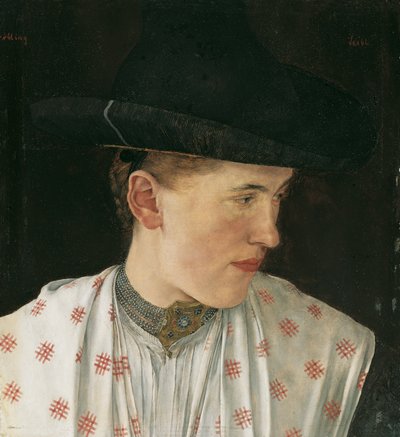 Kopf eines Bauernmädchens von Wilhelm Maria Hubertus Leibl