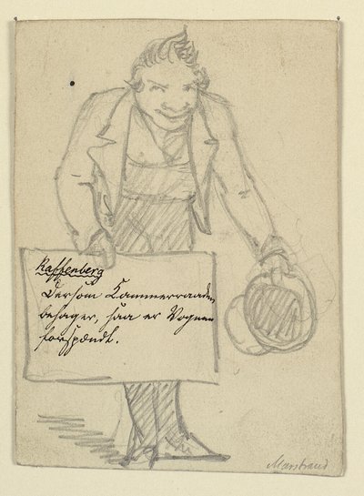 Verbeugender Kutscher. Einladung (nach Raffenberg) von Wilhelm Marstrand