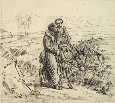 Der barmherzige Samariter begleitet den Verwundeten von Wilhelm Marstrand