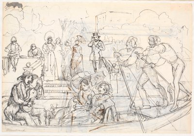Gondelszene aus Venedig von Wilhelm Marstrand