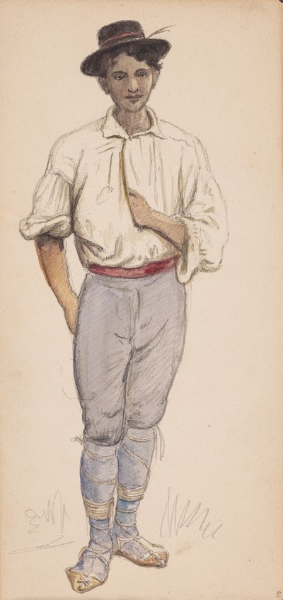 Italienischer Bauer oder Hirte von Wilhelm Marstrand