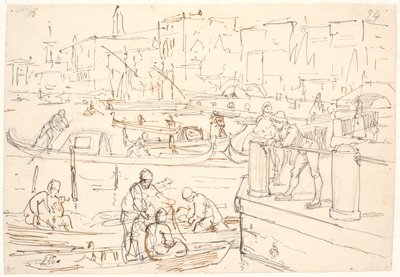Szene am Ufer in Venedig von Wilhelm Marstrand