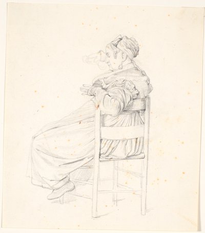 Sitzende ältere Italienerin von Wilhelm Marstrand