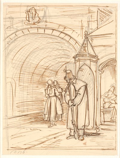 Der Wachposten am Kastelltor von Wilhelm Marstrand