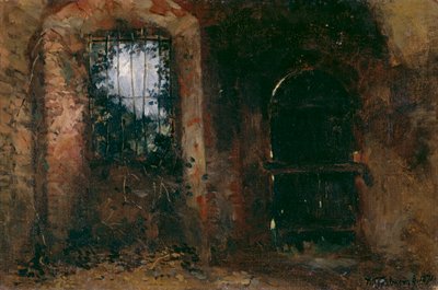 Kellerfenster im Heidelberger Schloss von Wilhelm Trübner
