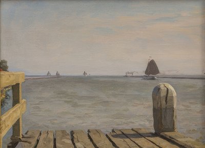 Pier in Enkhuizen, 1918 von Willem Bastiaan Tholen