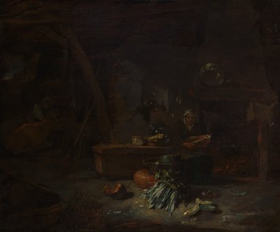 Innenansicht einer Küche, ca. 1642-44 von Willem Kalf