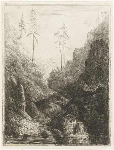 Felsige Landschaft von Willem Matthias Jan van Dielen