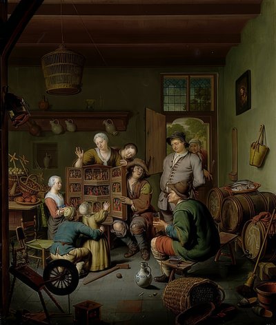 Der Raritätenkasten (?t Fraay Curieus) von Willem Van Mieris