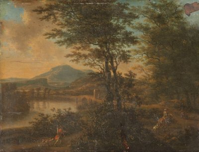 Italienische Landschaft bei Sonnenuntergang von Willem de Heusch