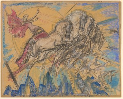 Der Sonnengott Apollo in seinem Wagen von Willem van Konijnenburg