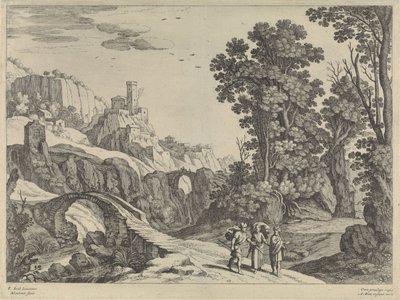 Landschaft mit den Emmausjüngern von Willem van Nieulandt (II)