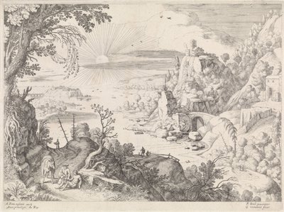 Landschaft mit dem barmherzigen Samariter von Willem van Nieulandt (II)