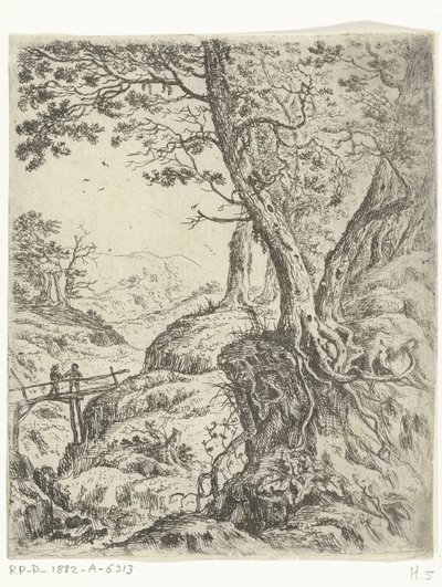 Landschaft mit Holzbrücke von Willem von Bemmel