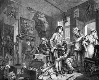 Der Lebensweg eines Wüstlings von William (after) Hogarth