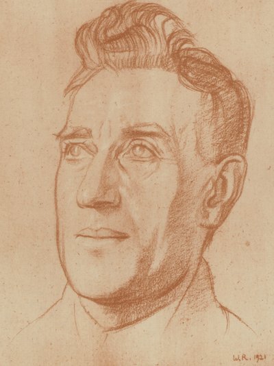 W H Davies (Lithografie) von William (after) Rothenstein