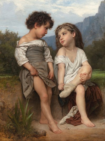 Am Rande des Baches von William Adolphe Bouguereau