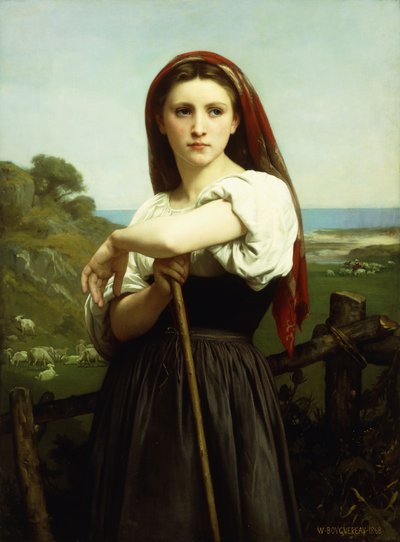 Junge Schäferin; Jeune Bergère, 1868 von William Adolphe Bouguereau