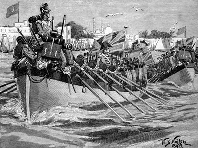 Abzug der britischen Truppen aus Alexandria von William Barnes Wollen