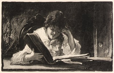 Mädchen beim Lesen von William Baxter Closson
