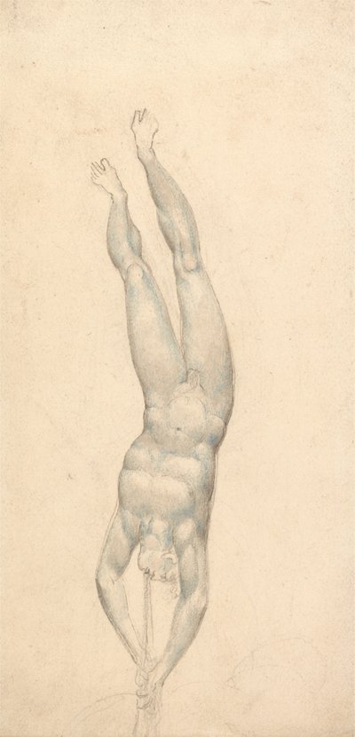 Ein Engel mit einer Trompete von William Blake