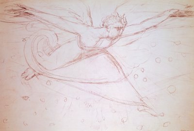Engel gehend, Zeichnung von William Blake (1757-1827) von William Blake