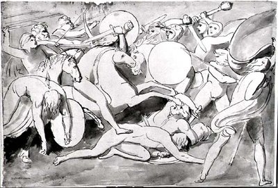 Kampfszene von William Blake