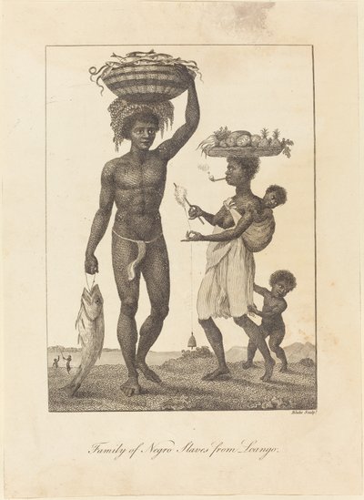 Familie von Sklaven aus Loango, 1793 von William Blake