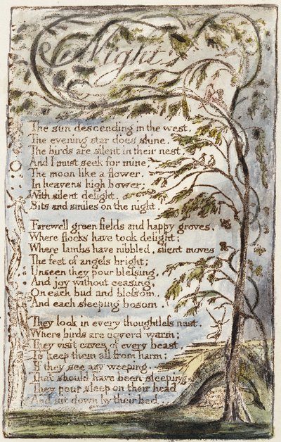 Nacht, 1789 von William Blake