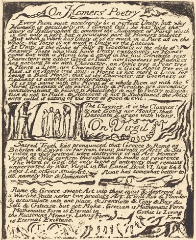 Über Homers Poesie und über Vergil, 1822 von William Blake