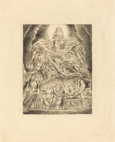Satan vor dem Thron Gottes von William Blake