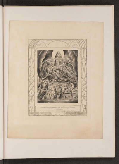 Satan vor dem Thron Gottes von William Blake