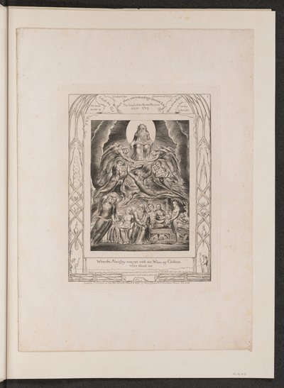 Satan vor dem Thron Gottes von William Blake