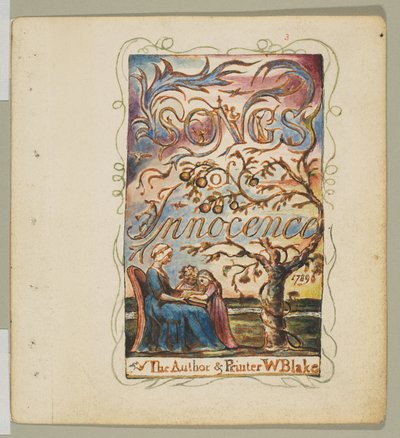 Songs of Innocence: Titelseite, ca. 1825 von William Blake