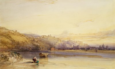 Ufer der Saône, Lyon von William Callow