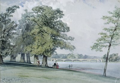 Ansicht auf die Serpentine, Hyde Park von William Callow