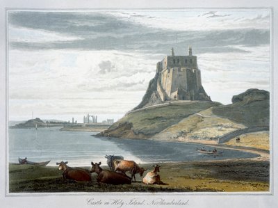 Burg auf der Heiligen Insel, Northumberland von William Daniell