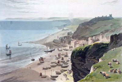 Hastings, vom East Cliff, 1823 von William Daniell